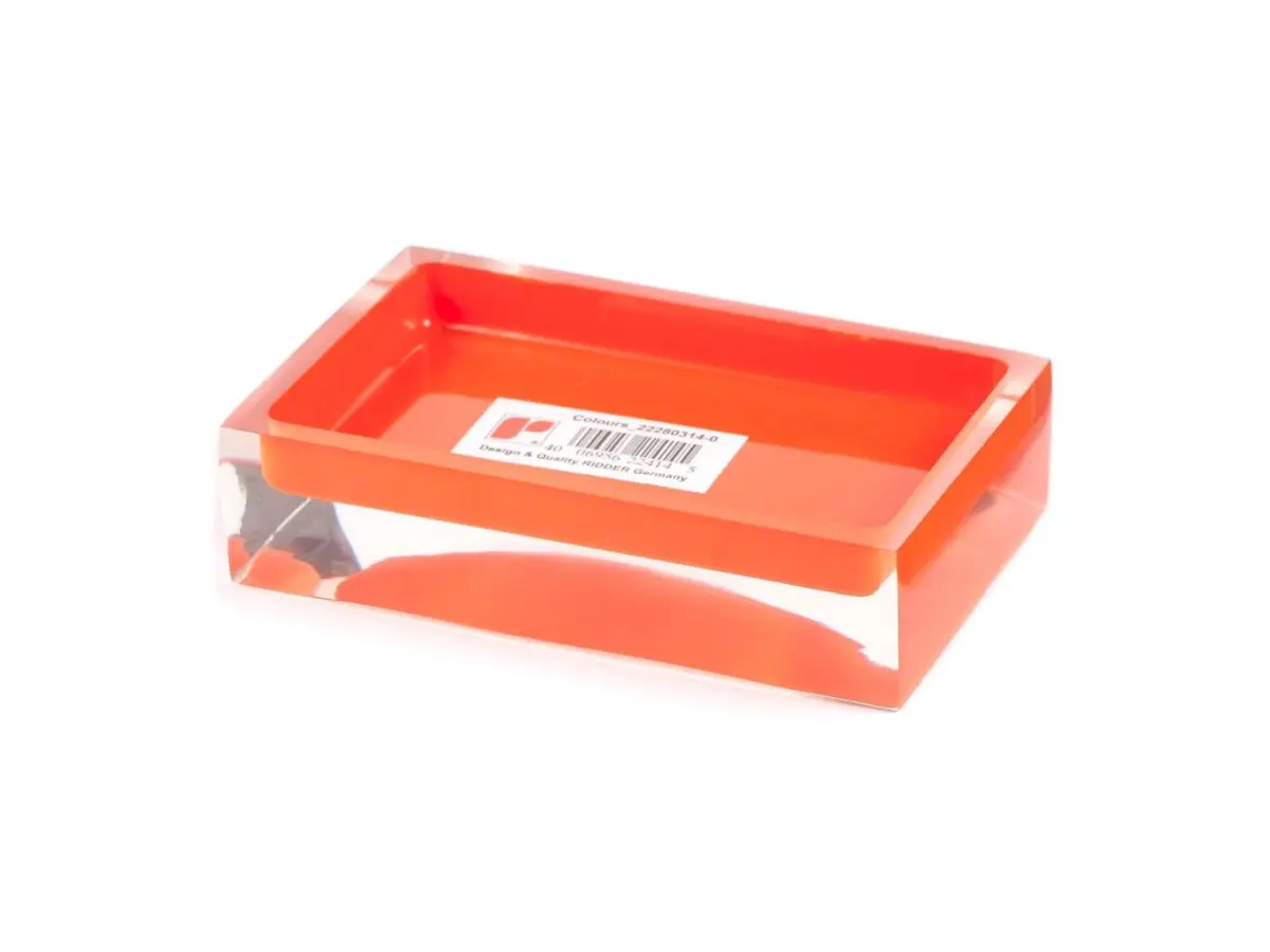 ПОДСТАВКА ДЛЯ МЫЛА полирезин ''Colours Orange'' 11*7*3 см (арт. 22280314, код 224145)