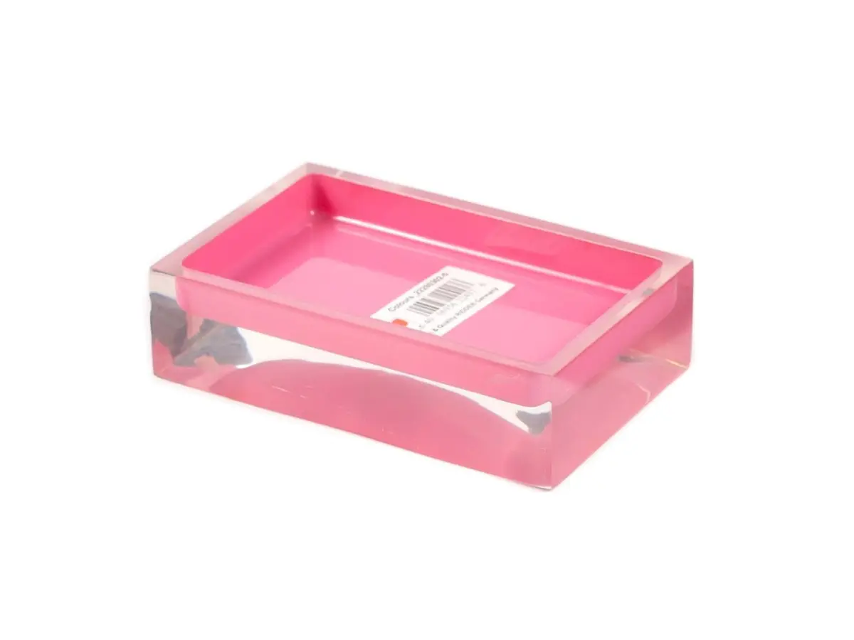 ПОДСТАВКА ДЛЯ МЫЛА полирезин ''Colours Pink'' 11*7*3 см (арт. 22280302, код 224176)