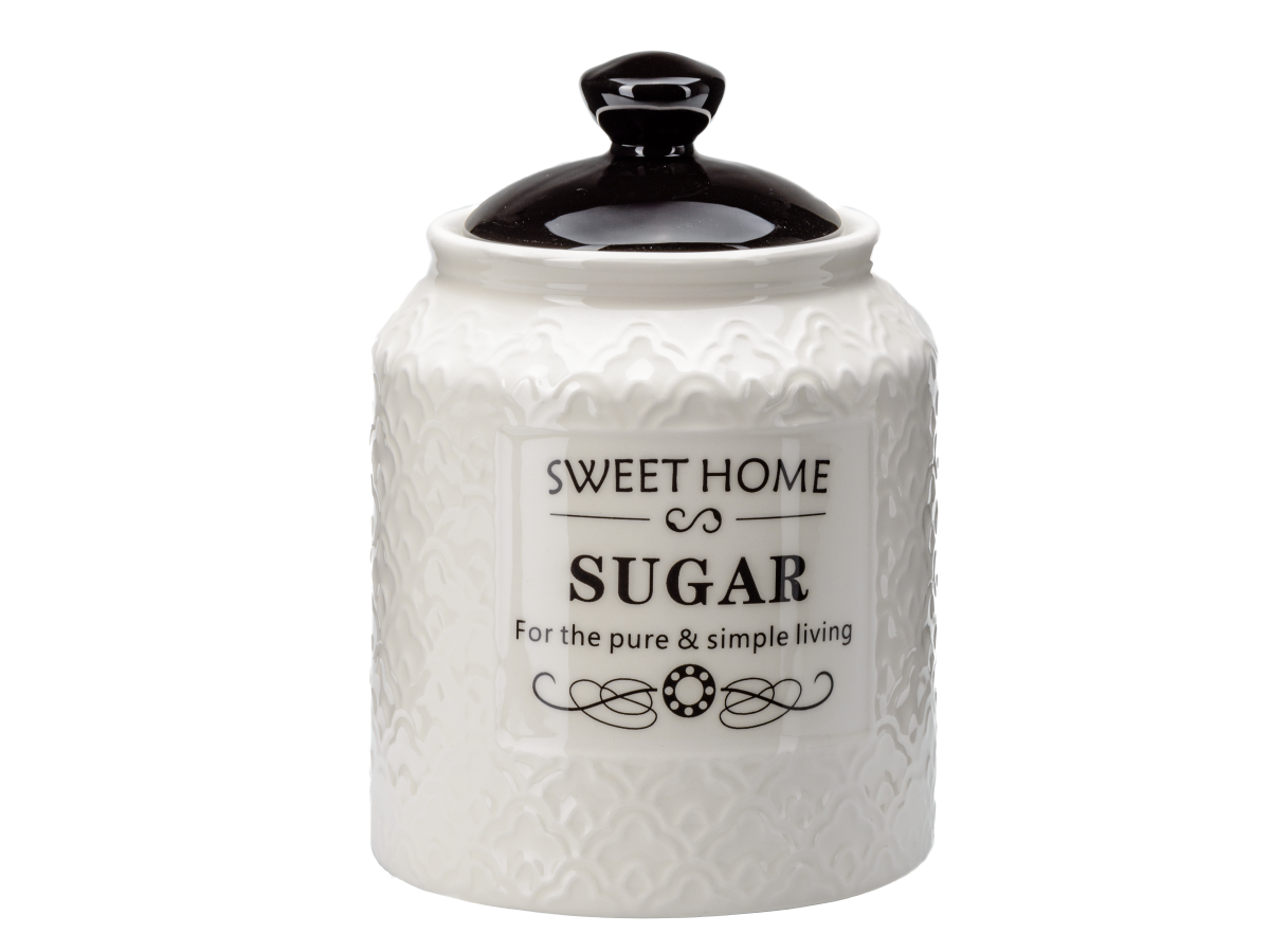 БАНКА ДЛЯ СЫПУЧИХ ПРОДУКТОВ керамическая "Sugar" 750 мл/10,7*10,7*15,7 см (арт. QC25A141S, код 292974)