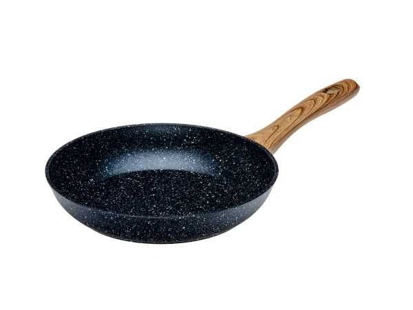 СКОВОРОДА алюминиевая с антипригарным мраморным покрытием "Black Granite" 24*4,5 см (арт. 704654, код 252206)