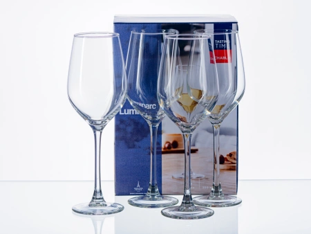 НАБОР БОКАЛОВ ДЛЯ ВИНА стеклянных "Tasting time. Chablis" 4 шт. 350 мл (арт. P6817, код 035830)