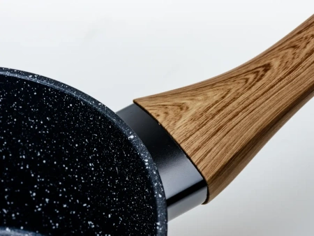 СОТЕЙНИК алюминиевый с антипригарным мраморным покрытием "Black Granite" с крышкой 16 см/1,3 л (арт. 704656, код 252220)