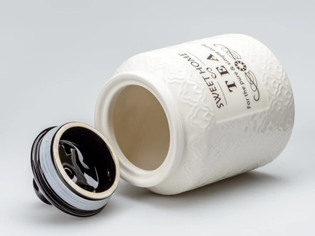 БАНКА ДЛЯ СЫПУЧИХ ПРОДУКТОВ керамическая "Tea" 750 мл/10,7*10,7*15,7 см (арт. QC25A141T, код 292998)