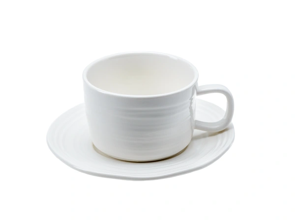 ЧАШКА С БЛЮДЦЕМ фарфоровые "Bianco" 270 мл (арт. CHE7998, код 278329)