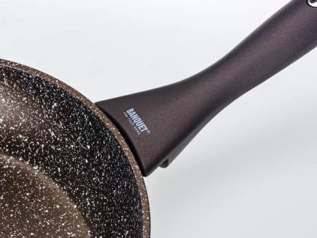 СКОВОРОДА алюминиевая антипригарная с гранитной крошкой "Premium Granite Dark Brown" 26 см (арт. 40055126, код 604236)