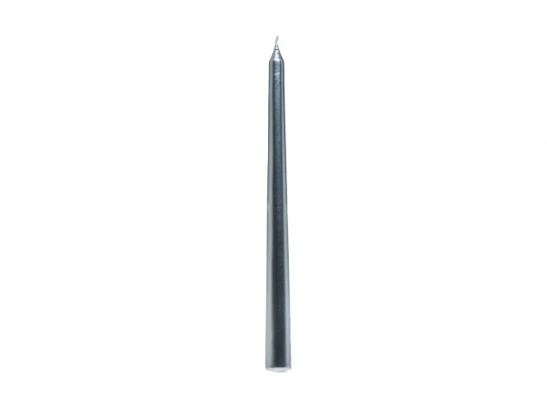 СВЕЧА декоративная коническая серебряная 1,7*25 см (арт. BB102003, код 266678)