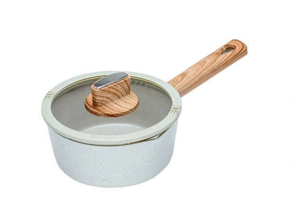 СОТЕЙНИК алюминиевый с керамическим покрытием "Ceramic Latte" 18*8 см/1,5 л со стеклянной крышкой (арт. BS11433, код 263073)