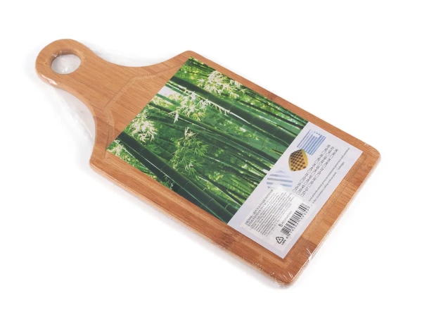 ДОСКА РАЗДЕЛОЧНАЯ бамбуковая 28*15*1 см (арт. DR2004, код 154340)