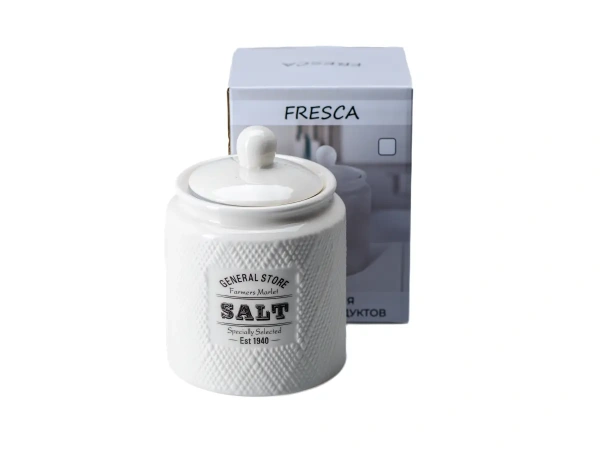 БАНКА ДЛЯ СЫПУЧИХ ПРОДУКТОВ керамическая "Salt" 780 мл/11*15 см (арт. QC23A519SA, код 277896)