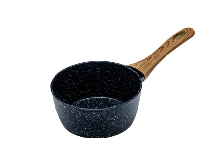 СОТЕЙНИК алюминиевый с антипригарным мраморным покрытием "Black Granite" с крышкой 16 см/1,3 л (арт. 704656, код 252220)