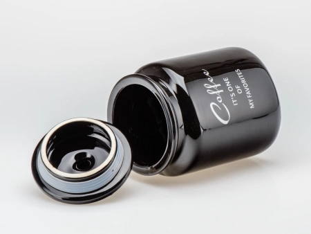БАНКА ДЛЯ СЫПУЧИХ ПРОДУКТОВ керамическая "Coffee" 950 мл/10,6*10*17,5 см (арт. QC23A618C, код 292882)